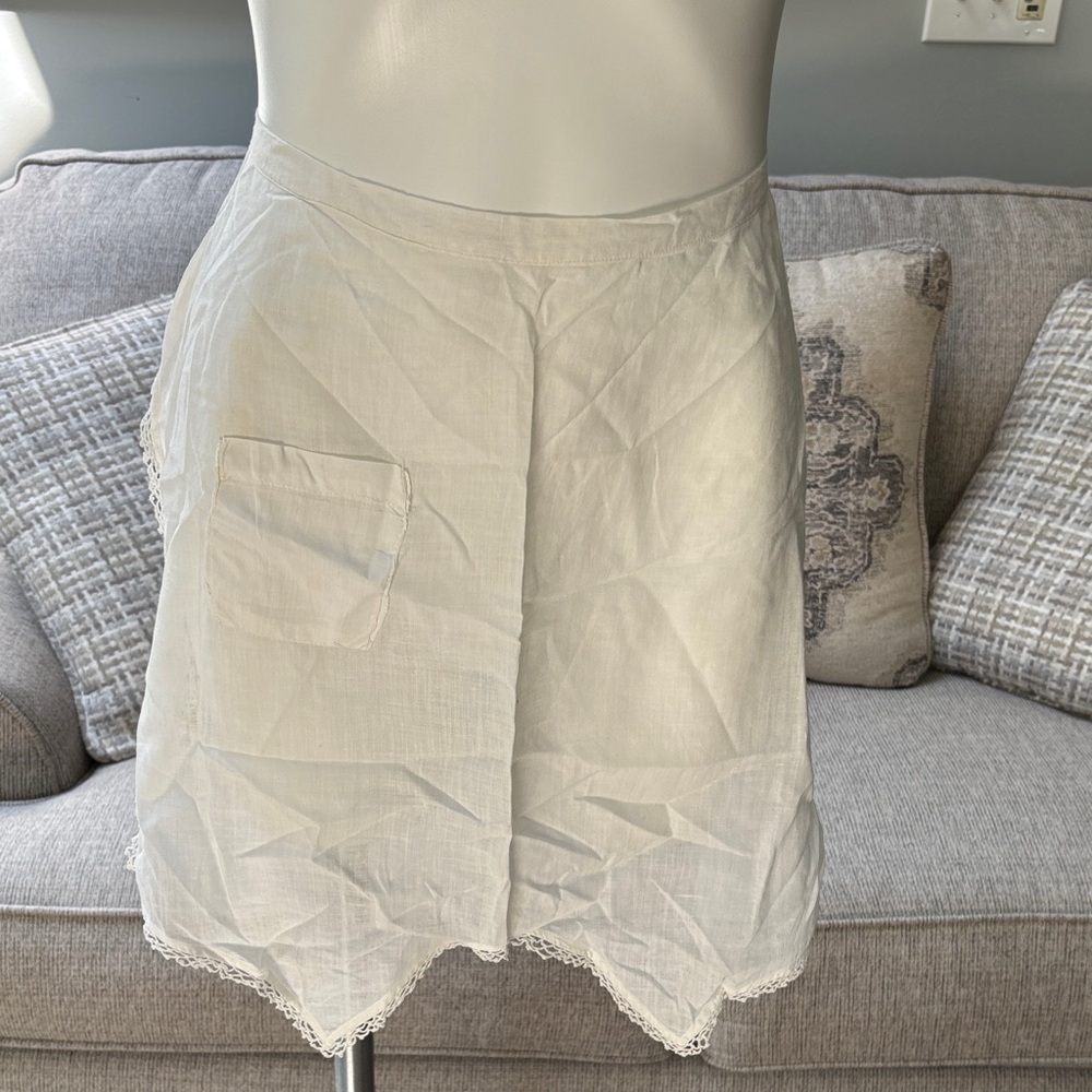 White Lace Trim apron